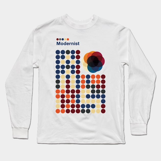 Modernist Circles Long Sleeve T-Shirt by modernistdesign